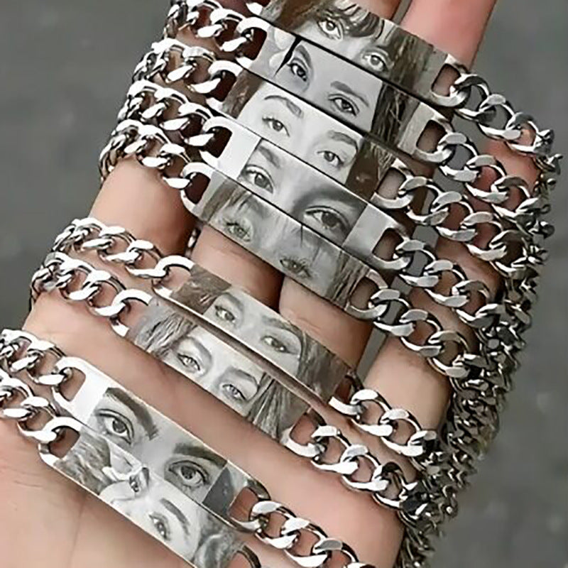 Pulsera  Personalizada con Grabado Láser de los Ojos de tu Perro