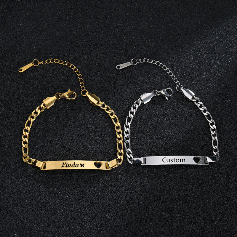 Brazalete "Corazón Fiel" en Acero - Personalizable