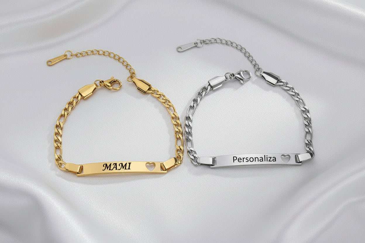 Brazalete "Corazón Fiel" en Acero - Personalizable