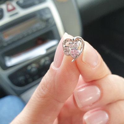 Pendientes de Plata de Ley S925 "Huella de Amor"