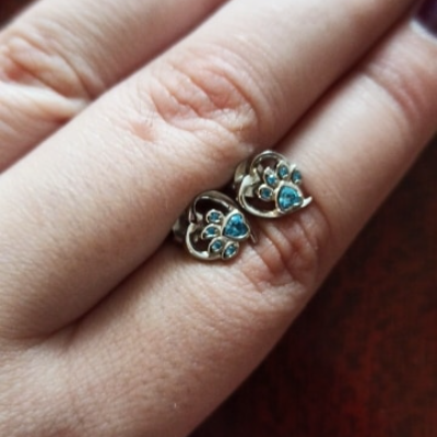 Pendientes de Plata de Ley S925 "Huella de Amor"