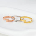 Anillo doble Nombre  Personalizable Acero inoxidable