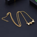 Collar  "Hueso Radiante" con Brillantes