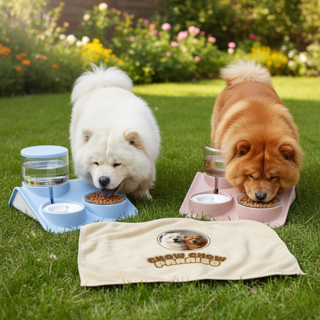 Dispensador automático portátil de agua y comida para perros  sin electricidad