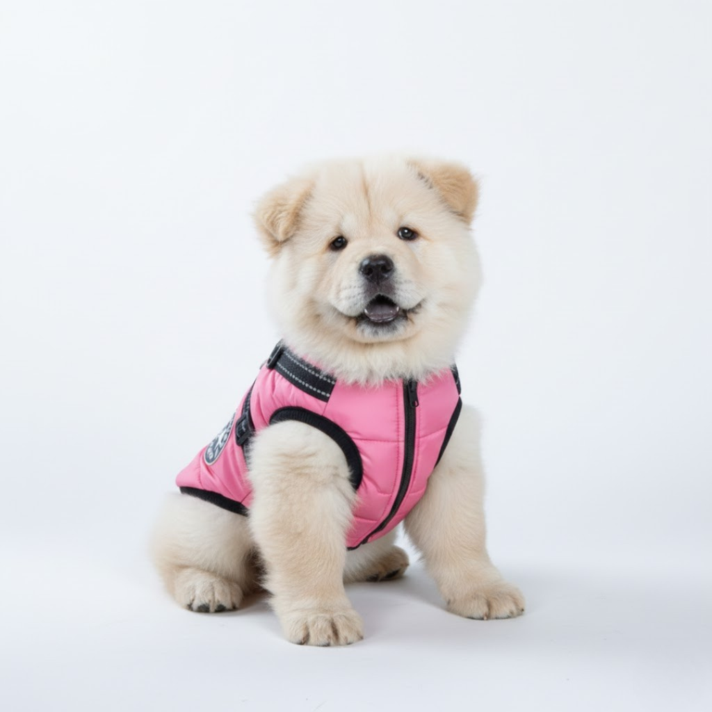 Abrigo impermeable y térmico para perros medianos y grandes con arnés integrado