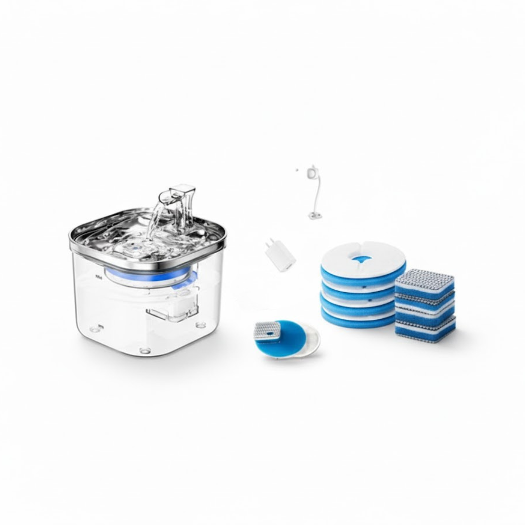 Fuente de agua automática de acero inoxidable para perros 2 L