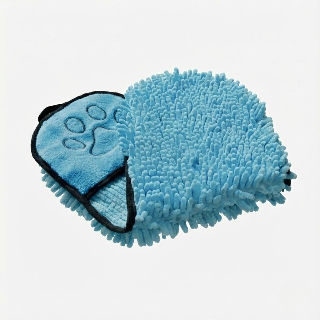 Toalla superabsorbente de microfibra para perros con bolsillos