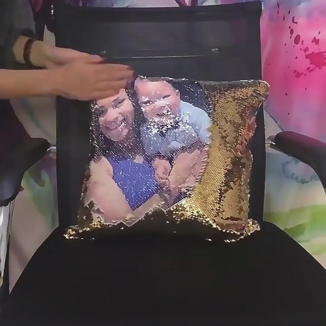 Cojín de Lentejuelas Mágico "Recuerdo Brillante" - Personalizable