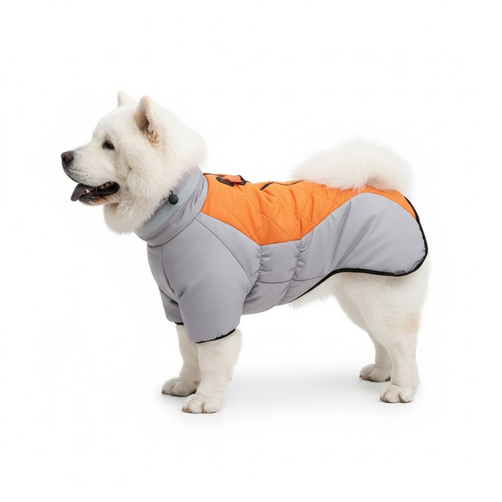 Abrigo impermeable acolchado de invierno para perros medianos y grandes