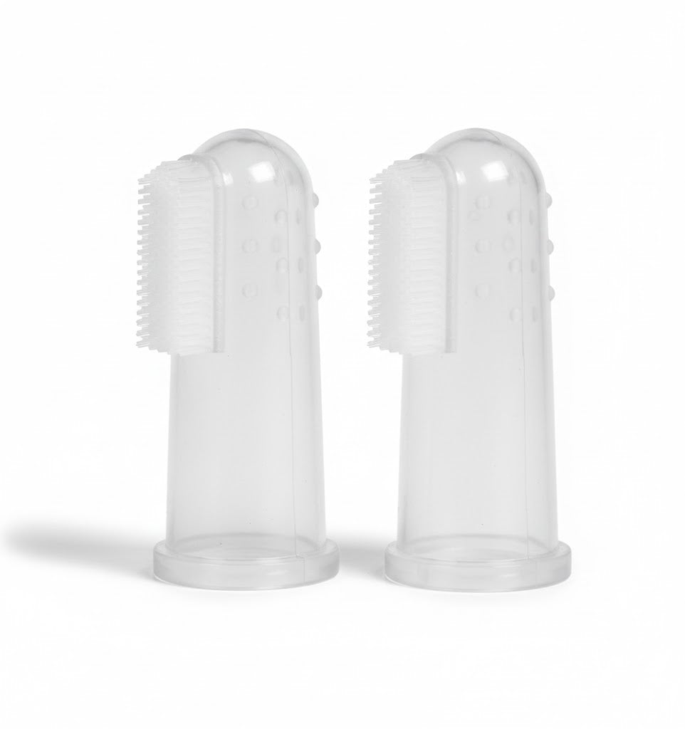 Cepillo dental de silicona suave para dedo para higiene bucal de mascotas pequeñas