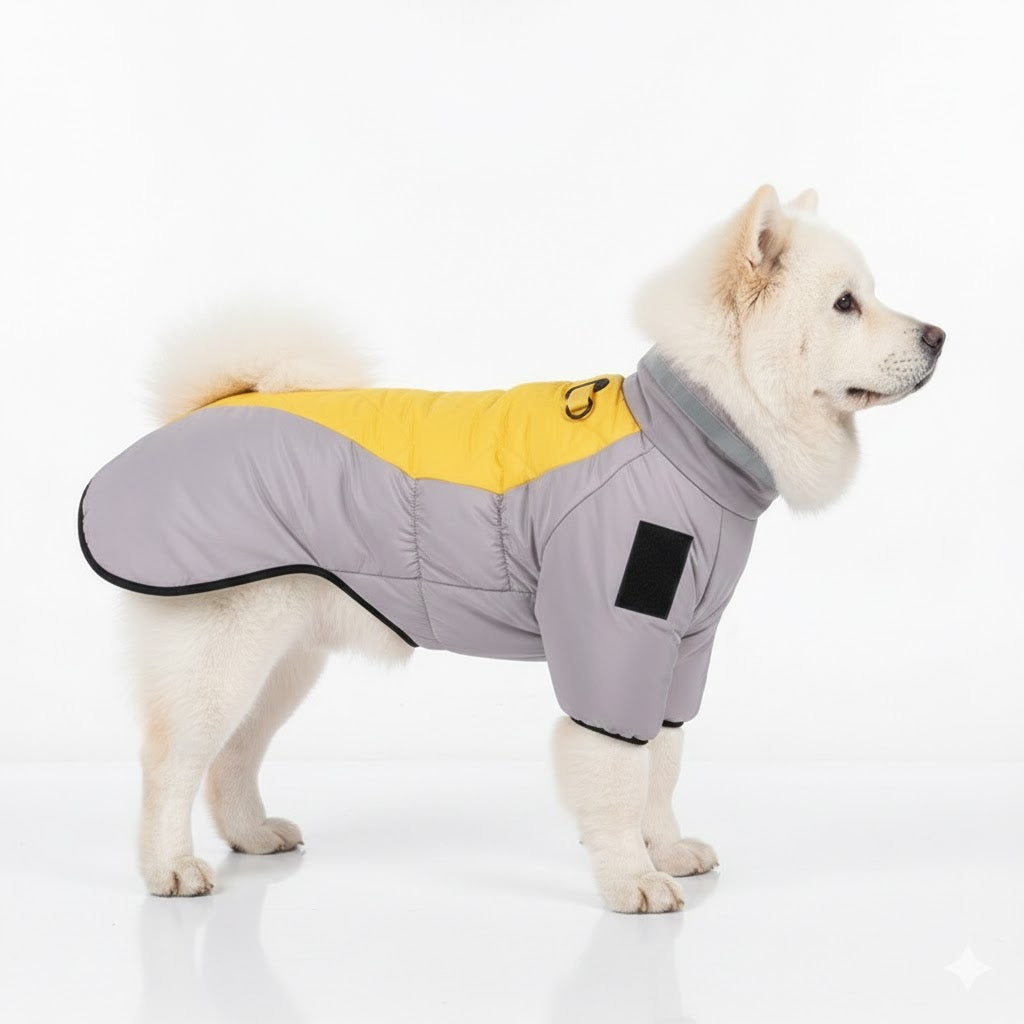 Abrigo impermeable acolchado de invierno para perros medianos y grandes