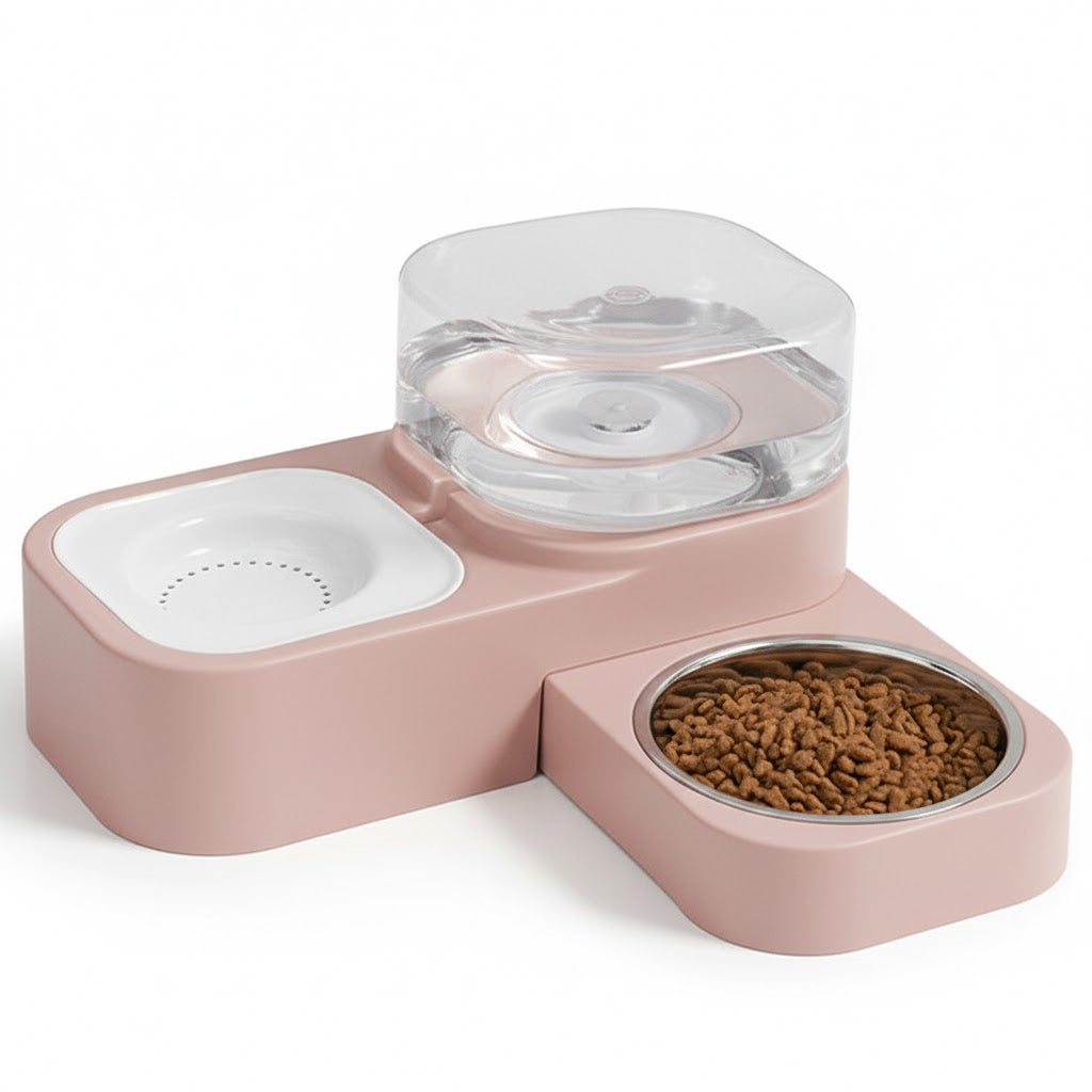 Dispensador automático portátil de agua y comida para perros  sin electricidad