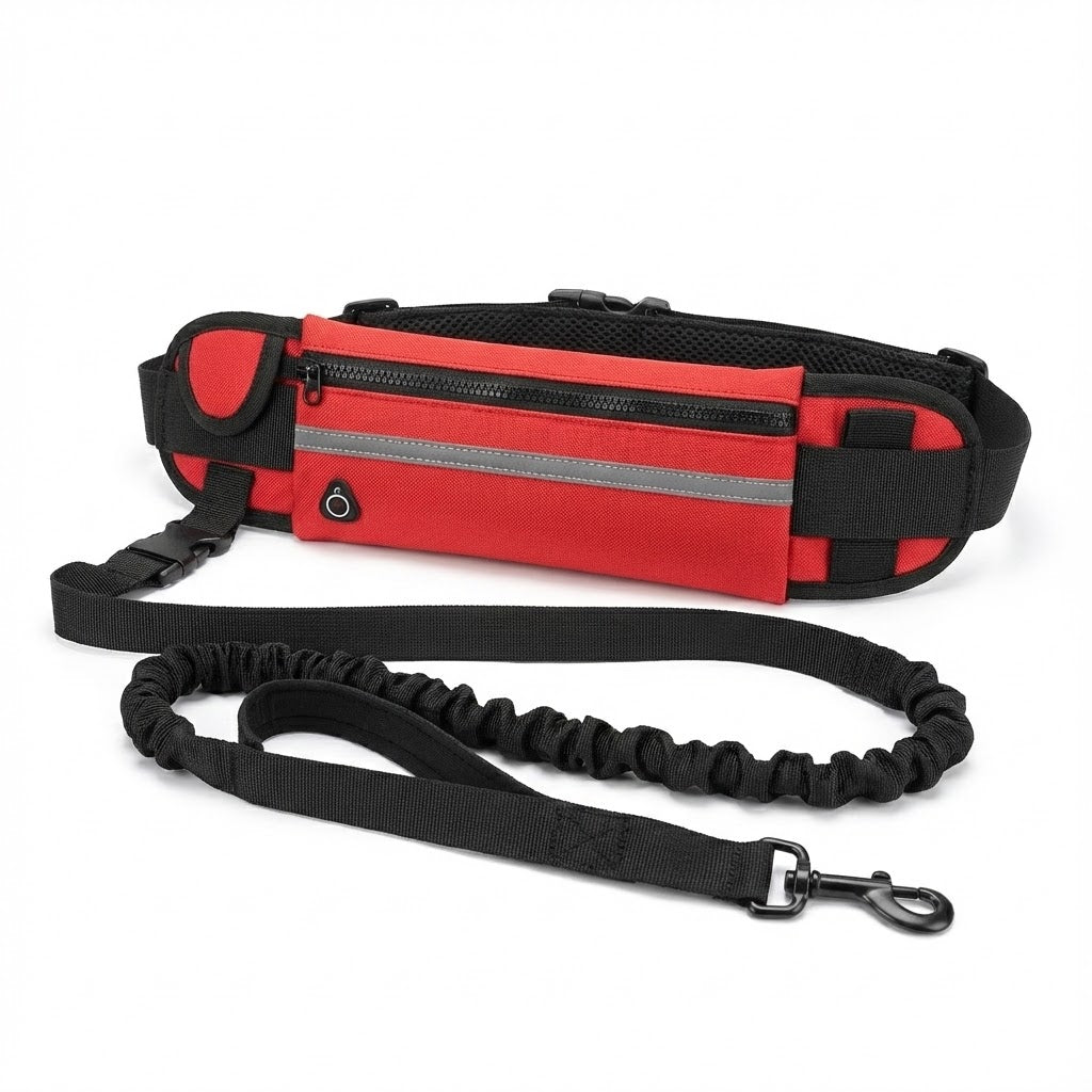 Cinturón manos libres con correa elástica para perros grandes